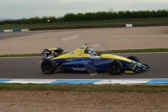 World © Octane Photographic Ltd. Donington Park test, Thursday 17th April 2014. Dunlop MSA Formula Ford Championship of Great Britain. Falcon Motorsport - Harrison Scott - Mygale M12-SJ/Swindon. Digital Ref : 0905lb1d0394