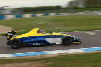World © Octane Photographic Ltd. Donington Park test, Thursday 17th April 2014. Dunlop MSA Formula Ford Championship of Great Britain. Falcon Motorsport - Chris Mealin - Mygale M12-SJ/Swindon. Digital Ref : 0905lb1d0453