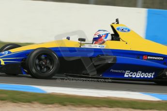 World © Octane Photographic Ltd. Donington Park test, Thursday 17th April 2014. Dunlop MSA Formula Ford Championship of Great Britain. Falcon Motorsport - Ricky Collard - Mygale M12-SJ/Swindon. Digital Ref : 0905lb1d4427