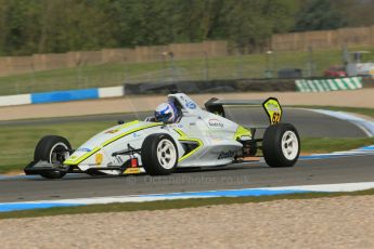 World © Octane Photographic Ltd. Donington Park test, Thursday 17th April 2014. Dunlop MSA Formula Ford Championship of Great Britain. Meridian Motorsport - Connor Mills - Mygale M12-SJ/Scholar. Digital Ref : 0905lb1d4471