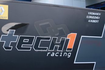 World © Octane Photographic Ltd. Eurocup Formula Renault 2.0 Championship testing. Jerez de la Frontera, Thursday 27th March 2014. Tech 1 Racing logo. Digital Ref :  0900cb1d6996