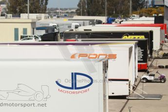 World © Octane Photographic Ltd. Eurocup Formula Renault 2.0 Championship testing. Jerez de la Frontera, Thursday 27th March 2014. Paddock. Digital Ref :  0900cb1d7773