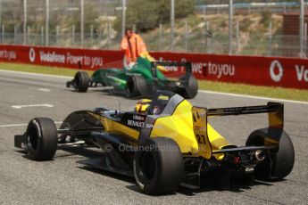 World © Octane Photographic Ltd. Eurocup Formula Renault 2.0 Championship testing. Jerez de la Frontera, Thursday 27th March 2014. Arta Engineering – Darius Oskoui and Fortec Motorsports – Matt (Matthew) Parry. Digital Ref :  0900cb1d8138