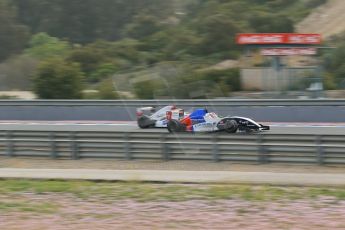 World © Octane Photographic Ltd. Eurocup Formula Renault 2.0 Championship testing. Jerez de la Frontera, Thursday 27th March 2014. Tech 1 Racing – Egor Orudzhev overtakes Anthoine Hubert. Digital Ref :  0900lb1d0638