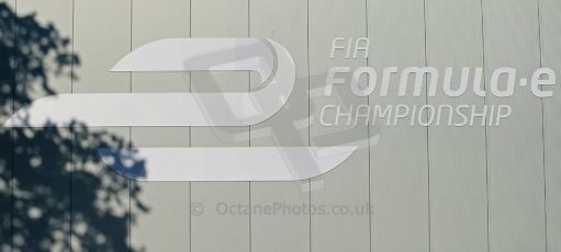 World © Octane Photographic Ltd. FIA Formula E testing Donington Park 10th July 2014. FIA Formula E logo. Digital Ref : 1032CB1D3259
