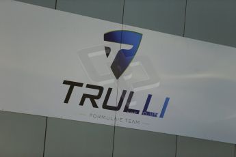 World © Octane Photographic Ltd. FIA Formula E testing Donington Park 10th July 2014. Trulli Formula E team logo. Digital Ref : 1032CB1D3263