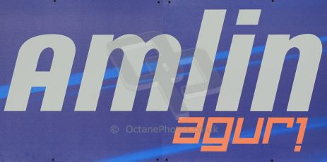 World © Octane Photographic Ltd. FIA Formula E testing Donington Park 10th July 2014. Amlin Aguro logo. Digital Ref : 1032CB1D3274