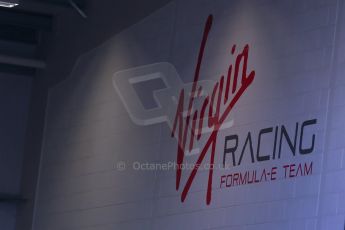 World © Octane Photographic Ltd. FIA Formula E testing Donington Park 10th July 2014. Virgin Racing logo. Digital Ref : 1032CB1D3283