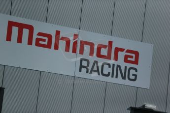 World © Octane Photographic Ltd. FIA Formula E testing Donington Park 10th July 2014. Mahindra Racing logo. Digital Ref : 1032CB1D3288