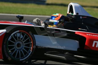 World © Octane Photographic Ltd. FIA Formula E testing Donington Park 10th July 2014. Spark-Renault SRT_01E. Mahindra Racing - Karun Chandhok. Digital Ref : 1032CB1D3360
