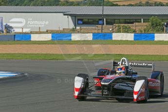 World © Octane Photographic Ltd. FIA Formula E testing Donington Park 10th July 2014. Spark-Renault SRT_01E. Mahindra Racing - Karun Chandhok. Digital Ref : 1032CB1D3402