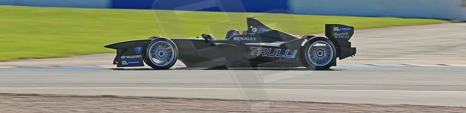 World © Octane Photographic Ltd. FIA Formula E testing Donington Park 10th July 2014. Spark-Renault SRT_01E. TrulliGP – Michela Cerruti. Digital Ref : 1032CB1D3415