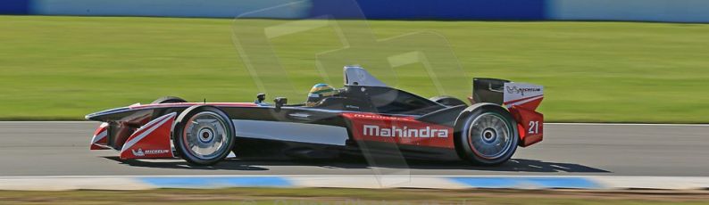 World © Octane Photographic Ltd. FIA Formula E testing Donington Park 10th July 2014. Mahindra Racing - Bruno Senna. Digital Ref : 1032CB1D3493