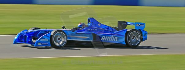 World © Octane Photographic Ltd. FIA Formula E testing Donington Park 10th July 2014. Spark-Renault SRT_01E. Amlin Aguri - Katherine Legge. Digital Ref : 1032CB1D3521