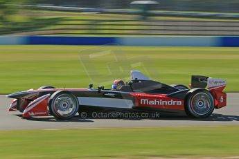 World © Octane Photographic Ltd. FIA Formula E testing Donington Park 10th July 2014. Spark-Renault SRT_01E. Mahindra Racing - Karun Chandhok. Digital Ref : 1032CB1D3536