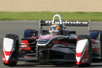 World © Octane Photographic Ltd. FIA Formula E testing Donington Park 10th July 2014. Spark-Renault SRT_01E. Mahindra Racing - Karun Chandhok. Digital Ref : 1032CB1D4034