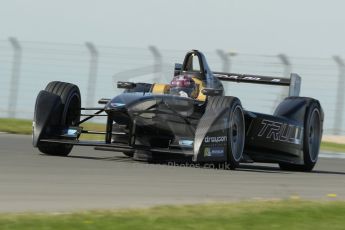 World © Octane Photographic Ltd. FIA Formula E testing Donington Park 10th July 2014. Spark-Renault SRT_01E. TrulliGP – Michela Cerruti. Digital Ref : 1032CB1D4256