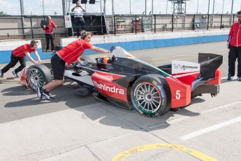 World © MountersPhotography/OctanePhotos.co.uk. FIA Formula E testing Donington Park 9th July 2014. Spark-Renault SRT_01E. Mahindra Racing - Karun Chandhok. Digital Ref : 1031JM1D0018