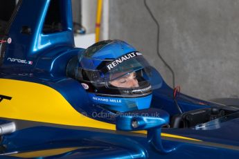 World © MountersPhotography/OctanePhotos.co.uk. FIA Formula E testing Donington Park 9th July 2014. Spark-Renault SRT_01E. e.dams-Renault – Nicolas Prost. Digital Ref : 1031JM1D0045