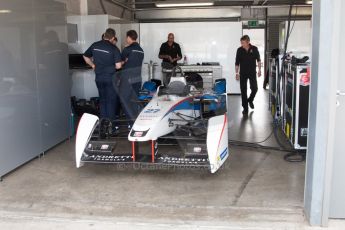 World © MountersPhotography/OctanePhotos.co.uk. FIA Formula E testing Donington Park 9th July 2014. Spark-Renault SRT_01E. Andretti Autosport - Franck Montagny. Digital Ref : 1031JM1D0290