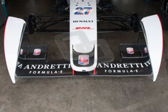 World © MountersPhotography/OctanePhotos.co.uk. FIA Formula E testing Donington Park 9th July 2014. Spark-Renault SRT_01E. Andretti Autosport - Franck Montagny. Digital Ref : 1031JM1D0324
