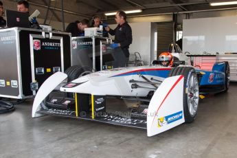 World © MountersPhotography/OctanePhotos.co.uk. FIA Formula E testing Donington Park 9th July 2014. Spark-Renault SRT_01E. Andretti Autosport – Scott Speed. Digital Ref : 1031JM1D9950