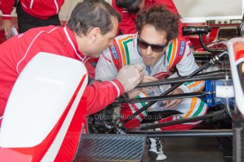 World © MountersPhotography/OctanePhotos.co.uk. FIA Formula E testing Donington Park 9th July 2014. Spark-Renault SRT_01E. Mahindra Racing - Bruno Senna. Digital Ref : 1031JM1D9994