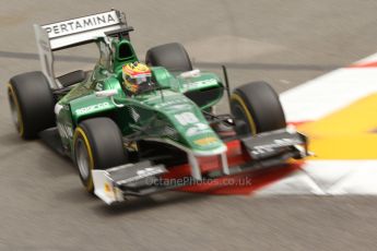 World © Octane Photographic Ltd. Thursday 22nd May 2014. GP2 Practice – Monaco, Monte Carlo. Rio Haryanto - EQ8 Caterham Racing. Digital Ref : 0959CB7D2257