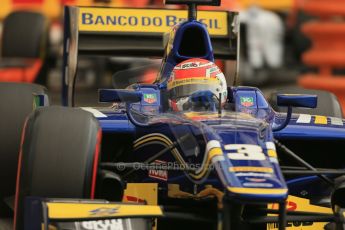 World © Octane Photographic Ltd. Thursday 22nd May 2014. GP2 Practice – Monaco, Monte Carlo. Felipe Nasr - Carlin. Digital Ref : 0959LB1D4556