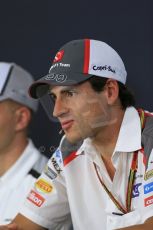 World © Octane Photographic Ltd. Thursday 17th July 2014. German GP, Hockenheim - Formula 1 FIA Press Conference. Sauber C33 – Adrian Sutil. Digital Ref: 1033LB1D3890