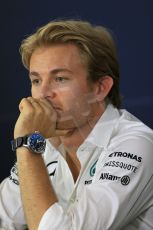World © Octane Photographic Ltd. Thursday 17th July 2014. German GP, Hockenheim - Formula 1 FIA Press Conference. Mercedes AMG Petronas F1 W05 Hybrid - Nico Rosberg. Digital Ref: 1033LB1D4114