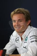 World © Octane Photographic Ltd. Thursday 17th July 2014. German GP, Hockenheim - Formula 1 FIA Press Conference. Mercedes AMG Petronas F1 W05 Hybrid - Nico Rosberg. Digital Ref: 1033LB1D4121