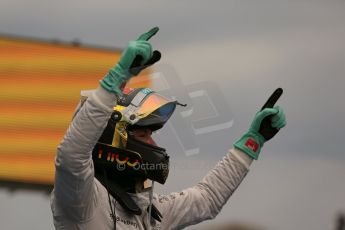 World © Octane Photographic Ltd. Sunday 20th July 2014. German GP, Hockenheim. - Formula 1 Parc Ferme. Mercedes AMG Petronas F1 W05 Hybrid - Nico Rosberg. Digital Ref: 1052LB1D8688