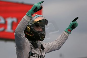 World © Octane Photographic Ltd. Sunday 20th July 2014. German GP, Hockenheim. - Formula 1 Parc Ferme. Mercedes AMG Petronas F1 W05 Hybrid - Nico Rosberg. Digital Ref: 1052LB1D8694