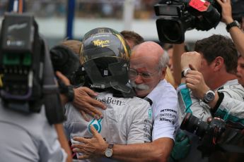 World © Octane Photographic Ltd. Sunday 20th July 2014. German GP, Hockenheim. - Formula 1 Parc Ferme. Mercedes AMG Petronas F1 W05 Hybrid - Nico Rosberg. Digital Ref: 1052LB1D8700