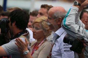 World © Octane Photographic Ltd. Sunday 20th July 2014. German GP, Hockenheim. - Formula 1 Parc Ferme. Mercedes AMG Petronas - Dieter Zetsche (Mercedes CEO). Digital Ref: 1052LB1D8727