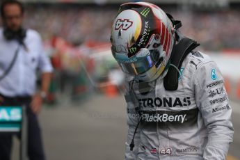 World © Octane Photographic Ltd. Sunday 20th July 2014. German GP, Hockenheim. - Formula 1 Parc Ferme. Mercedes AMG Petronas F1 W05 Hybrid – Lewis Hamilton. Digital Ref: 1052LB1D8729