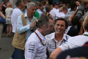 World © Octane Photographic Ltd. Sunday 20th July 2014. German GP, Hockenheim. - Formula 1 Parc Ferme. Williams Martini Racing – Claire Williams. Digital Ref: 1052LB1D8777