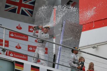 World © Octane Photographic Ltd. Sunday 20th July 2014. German GP, Hockenheim. - Formula 1 Podium. Mercedes AMG Petronas F1 W05 Hybrid - Nico Rosberg (1st). Digital Ref: 1052LB1D8812