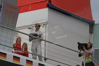World © Octane Photographic Ltd. Sunday 20th July 2014. German GP, Hockenheim. - Formula 1 Podium. Mercedes AMG Petronas F1 W05 Hybrid - Lewis Hamilton (3rd). Digital Ref: 1052LB1D8832