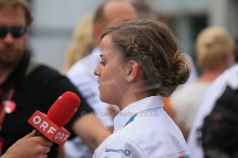 World © Octane Photographic Ltd. Sunday 20th July 2014. German GP, Hockenheim. - Formula 1 Parc Ferme. Williams Martini Racing – Claire Williams. Digital Ref: 1052LB1D8865