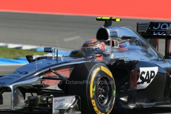 World © Octane Photographic Ltd. Friday 18th July 2014. German GP, Hockenheim. - Formula 1 Practice 1. McLaren Mercedes MP4/29 – Kevin Magnussen. Digital Ref: 1035LB1D4253