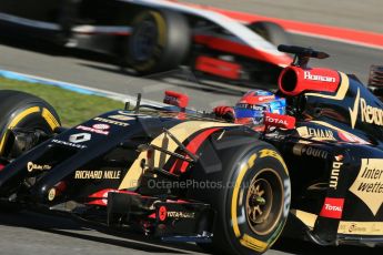 World © Octane Photographic Ltd. Friday 18th July 2014. German GP, Hockenheim. - Formula 1 Practice 1. Lotus F1 Team E22 - Romain Grosjean. Digital Ref: 1035LB1D4387
