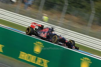 World © Octane Photographic Ltd. Friday 18th July 2014. German GP, Hockenheim. - Formula 1 Practice 1. Scuderia Toro Rosso STR9 - Jean-Eric Vergne. Digital Ref: 1035LB1D4433