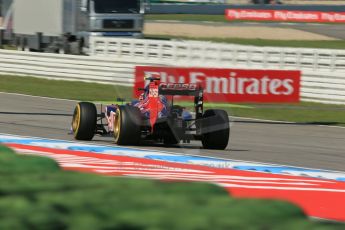 World © Octane Photographic Ltd. Friday 18th July 2014. German GP, Hockenheim. - Formula 1 Practice 1. Scuderia Toro Rosso STR 9 – Daniil Kvyat. Digital Ref: 1035LB1D4471