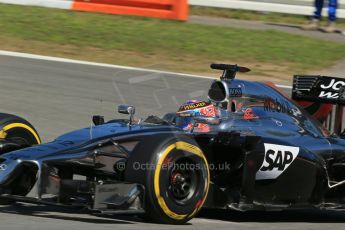 World © Octane Photographic Ltd. Friday 18th July 2014. German GP, Hockenheim. - Formula 1 Practice 1. McLaren Mercedes MP4/29 - Jenson Button. Digital Ref: 1035LB1D4561