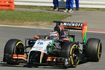 World © Octane Photographic Ltd. Friday 18th July 2014. German GP, Hockenheim. - Formula 1 Practice 1. Sahara Force India VJM07 – Nico Hulkenburg. Digital Ref : 1035LB1D4571