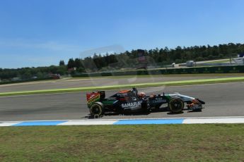 World © Octane Photographic Ltd. Friday 18th July 2014. German GP, Hockenheim. - Formula 1 Practice 2. Sahara Force India VJM07 – Nico Hulkenburg. Digital Ref : 1037LB1D4881