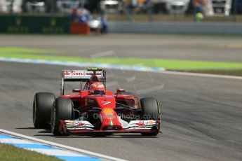 World © Octane Photographic Ltd. Friday 18th July 2014. German GP, Hockenheim. - Formula 1 Practice 2. Scuderia Ferrari F14T – Kimi Raikkonen. Digital Ref: 1037LB1D5203