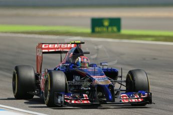 World © Octane Photographic Ltd. Friday 18th July 2014. German GP, Hockenheim. - Formula 1 Practice 2. Scuderia Toro Rosso STR 9 – Daniil Kvyat. Digital Ref: 1037LB1D5232